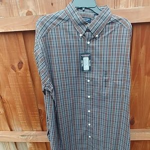 A brown and blue striped XLT Roundtree & Yorke